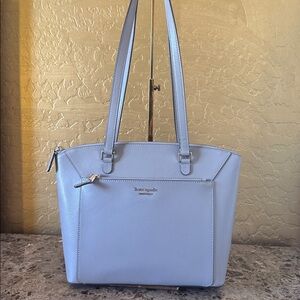 Kate Spade Mushroom Taupe Saffiano Leather Satchel EUC